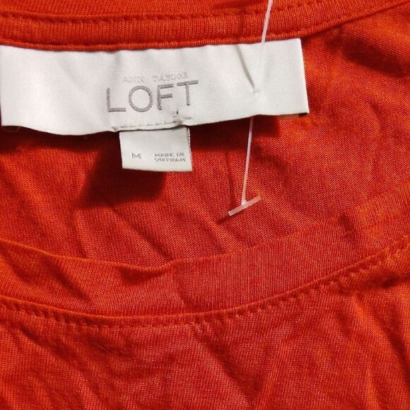 LOFT Orange Asymmetrical Tiered Skirt - Picture 2 of 3
